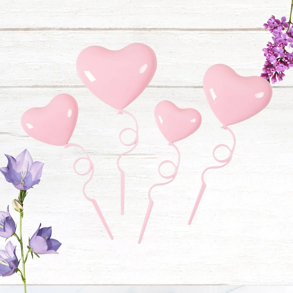 40 шт. в форме сердца воздушные шары торты милые украшения для торта на день