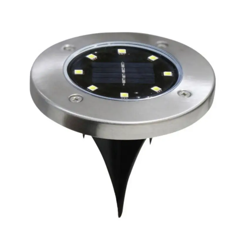 

New Modern Simple Solar Buried LED Light Control Induction Stainless Steel Outdoor Rainproof Garden Lawn Light