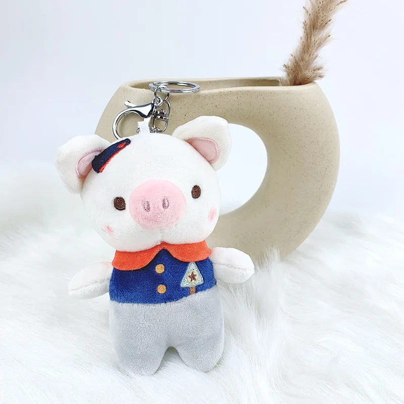 

MINI Simulation Piggy Keychain Creative Cute Plush Toy Backpack Bag Car Key Accessories Pendant Decoration Keyring Hot Sale Gift