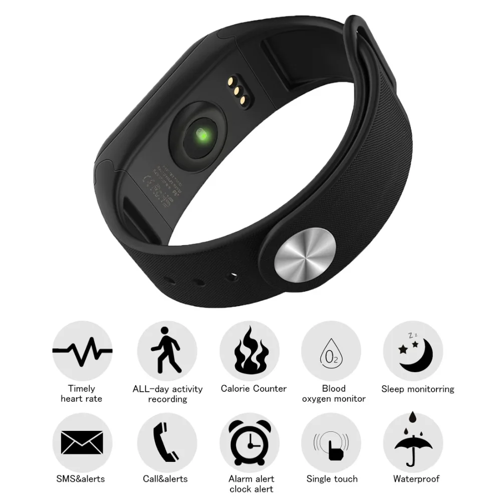 Спорт F1 Smartband браслет здоровье фитнес трекер часы пульсометр умный Браслет