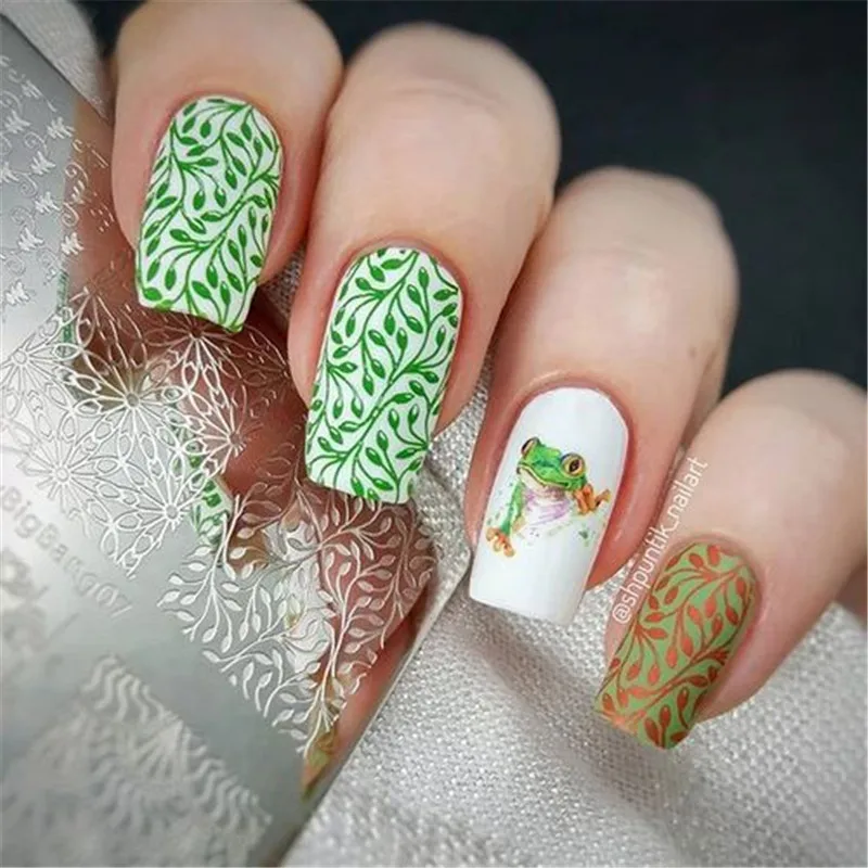 BeautyBigBang 6*6 см квадратная пластина для штамповки ногтей кружева цветок аксессуары для дизайна ногтей шаблон изображения пластины трафареты для штамповки ногтей плесень
