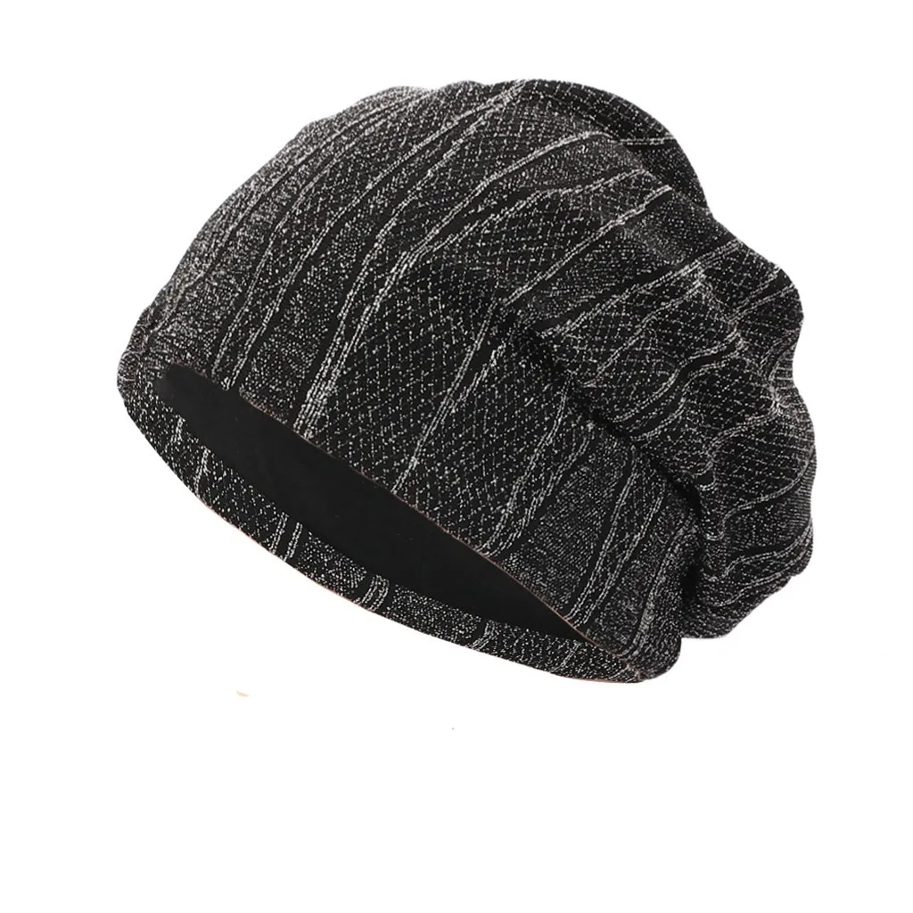 Мужская и женская одноцветная мешковатая теплая вязаная крючком Шапка бини со