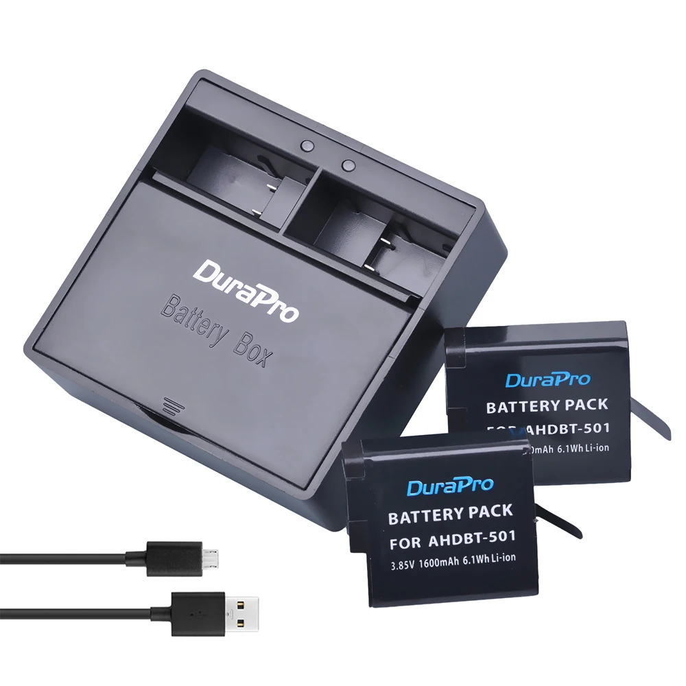 2 шт. 1600 мАч AHDBT 501 AHDBT501 литий ионная аккумуляторная батарея + двойной USB зарядное