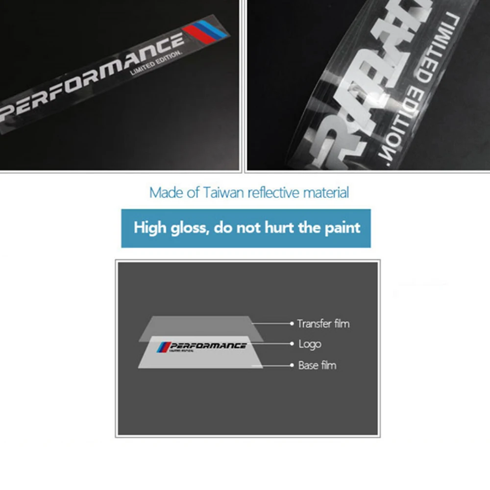 

M Performance Limited Edition Side Door Reflective Sticker For BMW 1 2 3 4 5 6 7 series X1 X3 X4 X5 X6 F10 F30 Auto Door Sticker