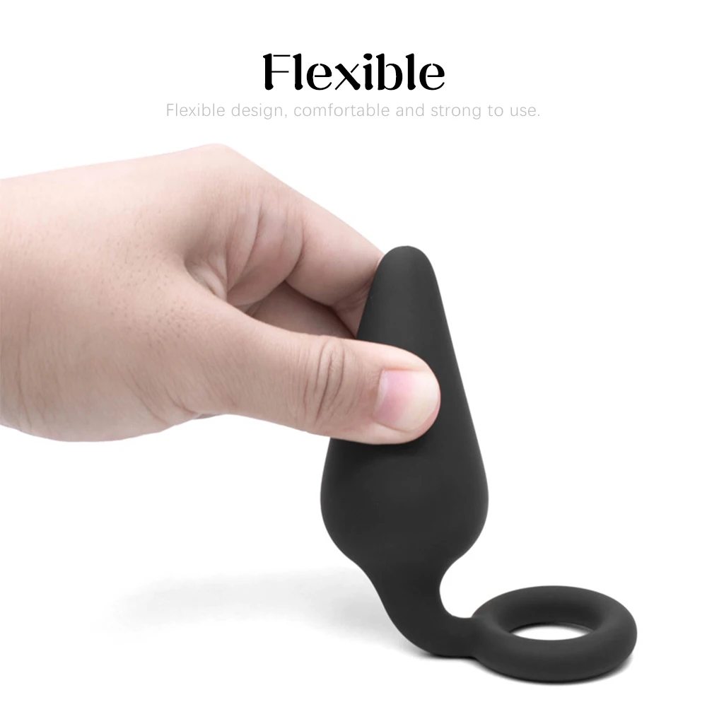 Анальная пробка с силиконовым кольцом для массажа простаты секс игра взрослых
