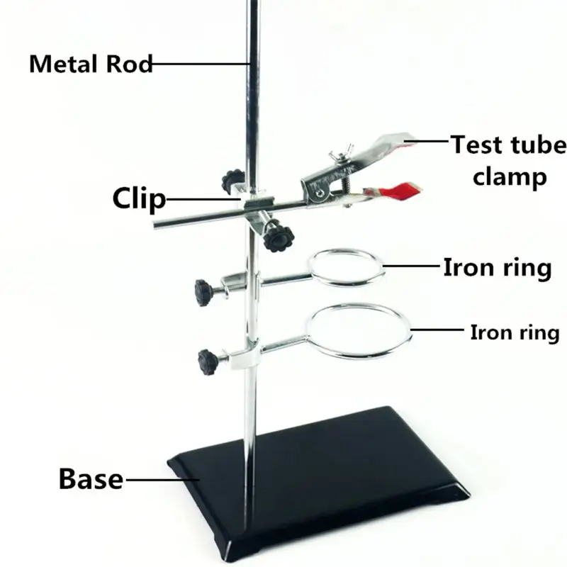 

1 SET Laboratory Stands Support and Laboratory Clamp Lab Clips Flask Clamp Condenser Clamp Stands 500mm School Laborator