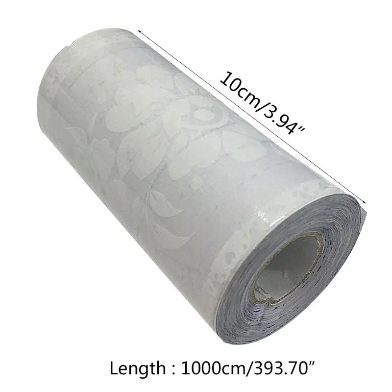 

1Roll 10m Floral Printed Lace Border Sticker Waterproof Self Adhesive PVC Wall Sticker for Wall Window Mirror Decor