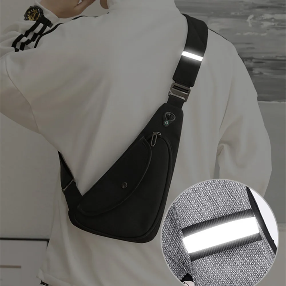 

New Arrival Anti Theft Shoulder Bags Crossbody Bags Men Chest Bag School Summer Short Trip Sport Messengers Bag Earphone Bag