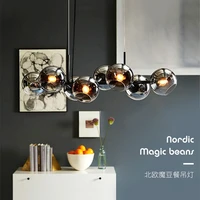 nordic glass ball pendant lights creative molecule design winehouse living room kitchen hanging light fixtures bedroom decor