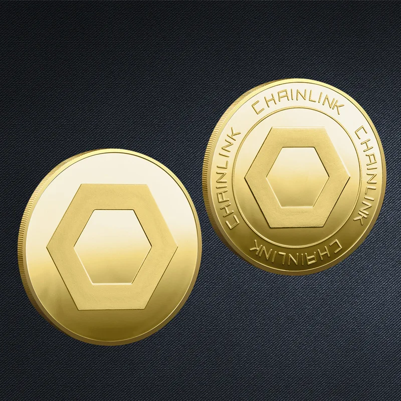 Металлическая цифровая Виртуальная монета Chainlink ADA ETH Биткоин Памятная коллекция
