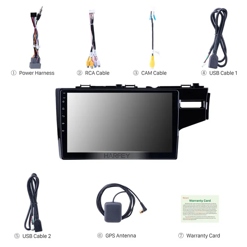 Harfey Android 9 1 10 &quotАвтомобильный Wifi Bluetooth 3G Автомобильный мультимедийный плеер 2din GPS
