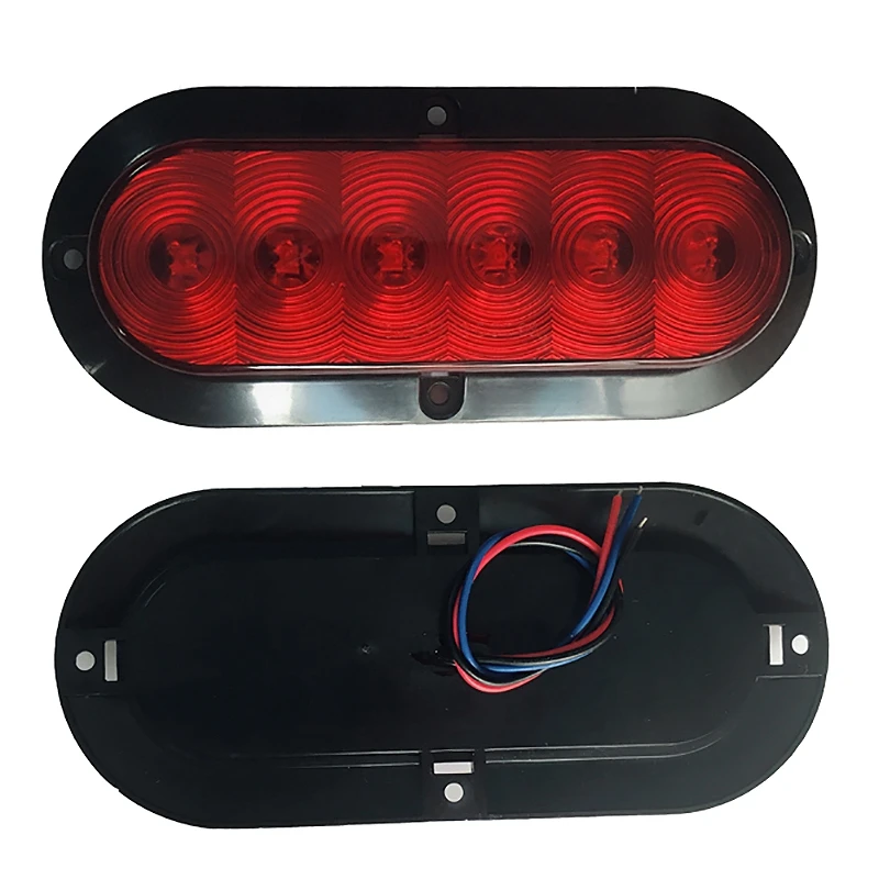 2 шт. прицеп Грузовик Лодка Красный 6 светодиодный фланцевое крепление дюймов