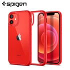 Чехол Spigen Ultra Hybrid для iPhone 12 Mini (5,4 дюйма), Прозрачная Жесткая задняя панель + гибридные Чехлы с гибким бампером
