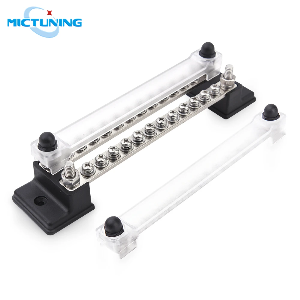 Универсальный блок питания MICTUNING 24 разъема два ряда 150 А шина и крышка