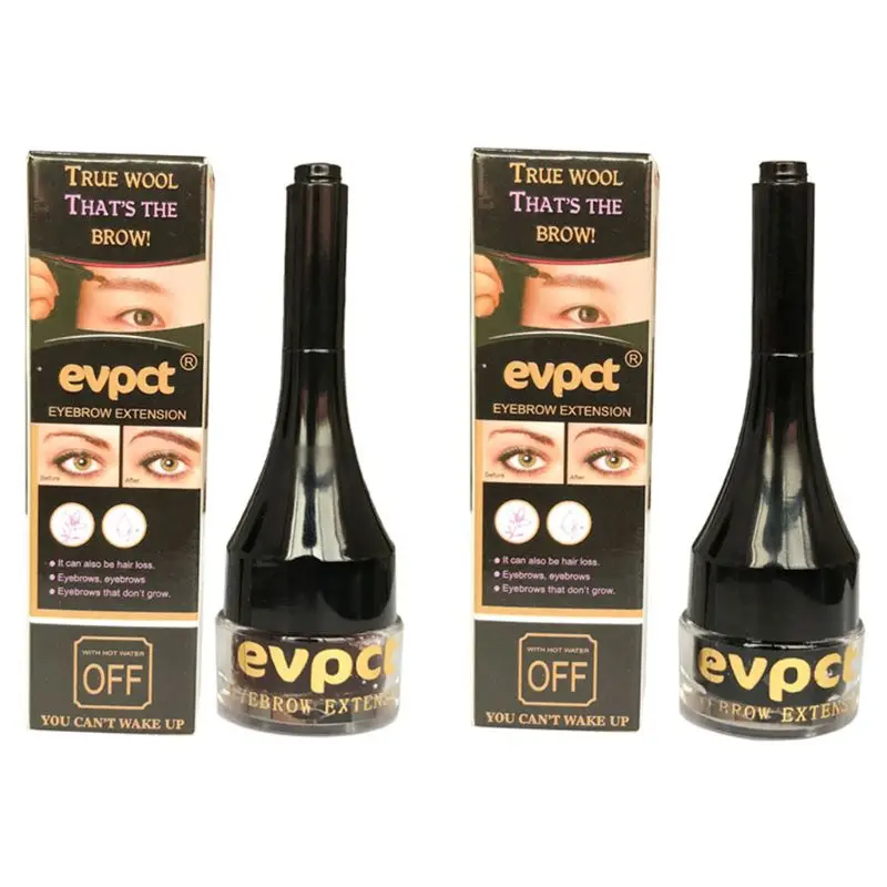 Крем краска для бровей и 3D гелевый удлинитель поддельный тинт бороды