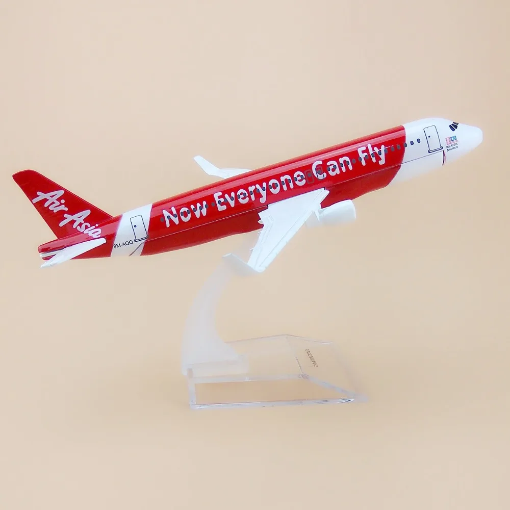 Сплав металла красный Air Asia Airlines A320 модель самолета Airbus 320 Airways Детские Подарки 16