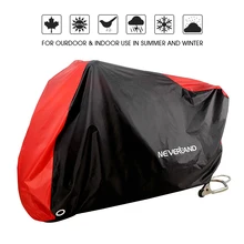 190T Motorcycle Waterproof Cover Outdoor UV Sun Protector Scooter All Season Bike Rain Dust Proof covers Red M L XL XXL XXXL