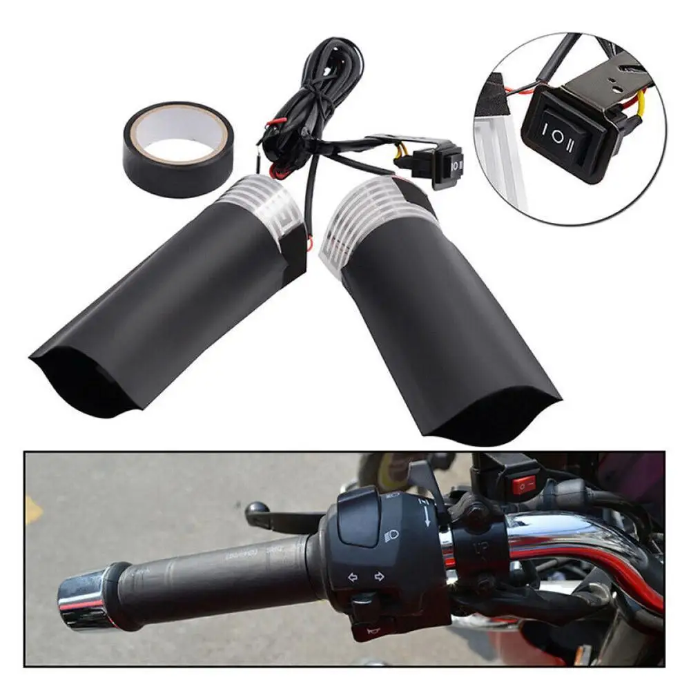 

Motorcycle Heated Hand Grips E-bike ATV Handlebar Heater Warmer Kit for Harley Honda 12V Dropshipping