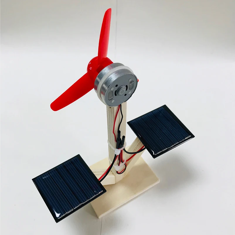 STEM Experiment Solar Windmill Model Hybrid Clean Energy STEAM Child Student Fun Diy Scientific Craft Materials Kit | Игрушки и хобби