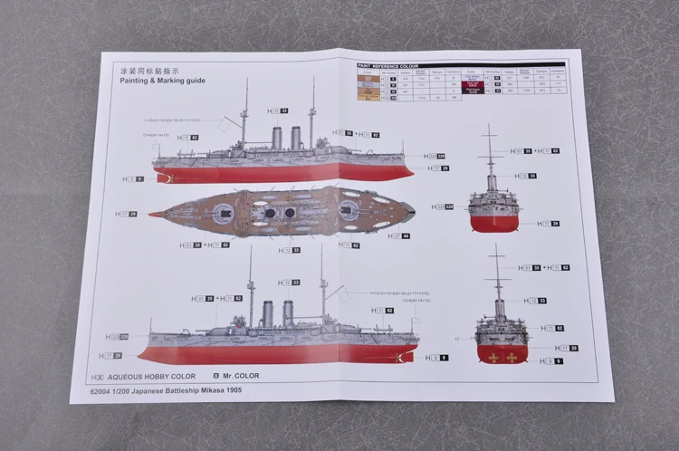 Игрушечный корабль заслуга 62004 1/200 японский иджн Микаса 1905 военно морской боевой