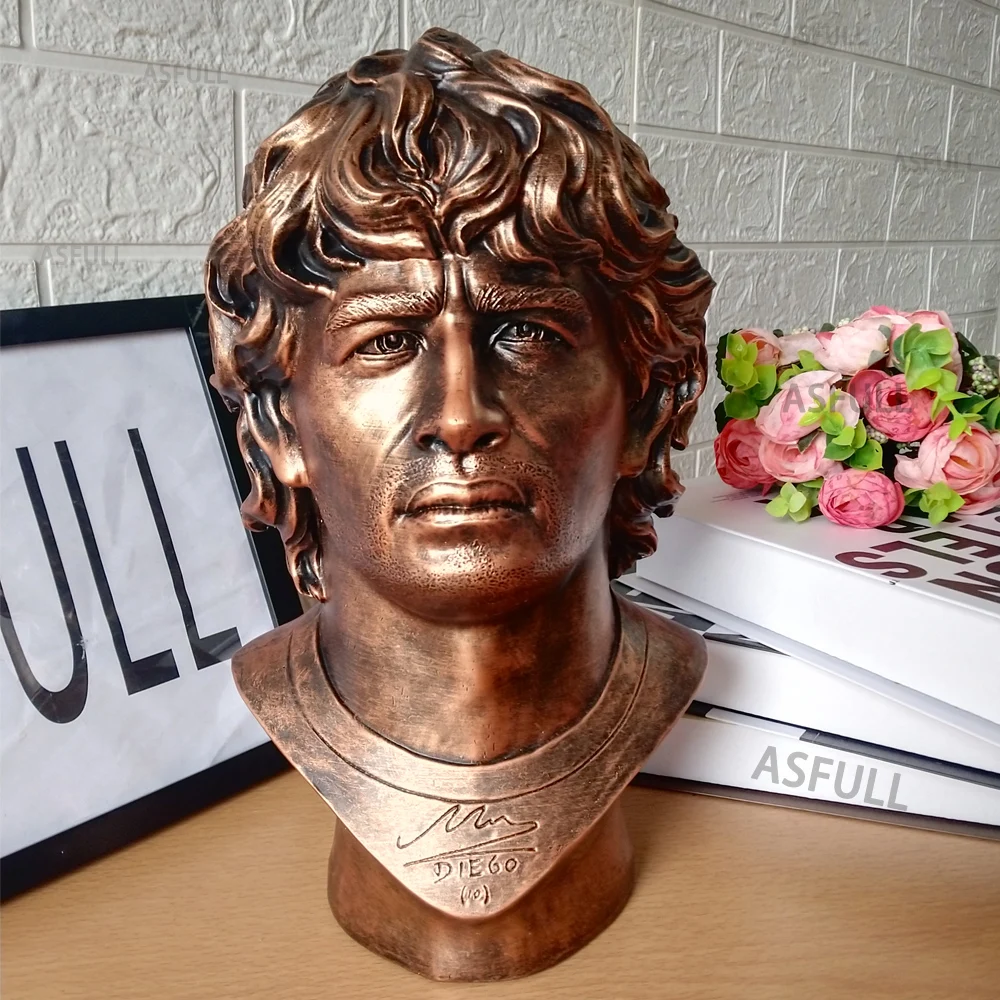 

Diego Maradona Head Portraits Bust Statue Home Decoration for Resin Art&Craft Ornaments or Living Room Home Bedroom Gift Decorat