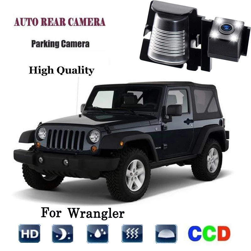

Rear View Backup Cameras for JEEP Wrangler 2007-2018 Waterproof Reverse Reversing IR Night Vision Backing License Plate Cameras(