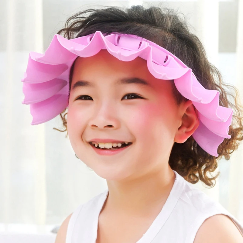 

4 Pcs Baby Shower Cap Silicone Baby Bathing Hat Adjustable Toddler Shower Cap Infant Soft Protection Visor Cap for Kids
