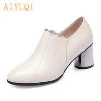 aiyuqi shoes woman high heel 2021 womens shoes spring genuine leather pointed toe fashion women party shoes
