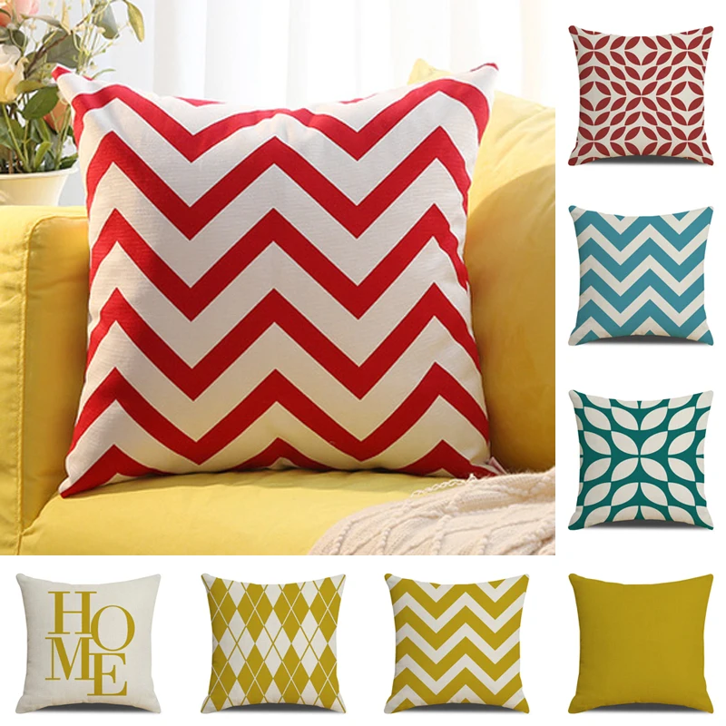

Classic geometric hug pillowcase Geometric letter linen hug pillowcase Printed hug pillowcase Home decoration hug pillowcase