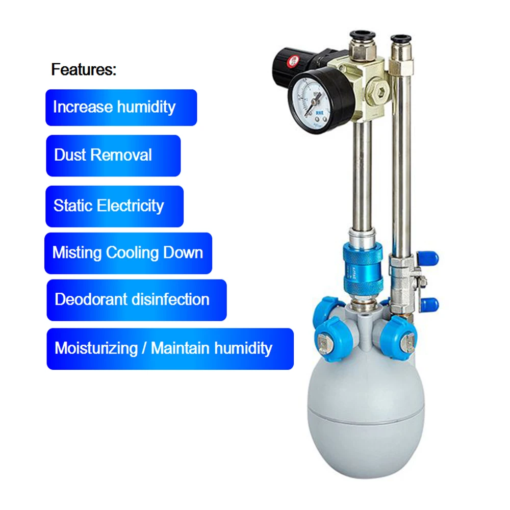 Free shipping Gas-water Mixed Two-fluid Humidifier Factory Textile Workshop Cooling Spray Fog Hybrid misting Machine | Дом и сад