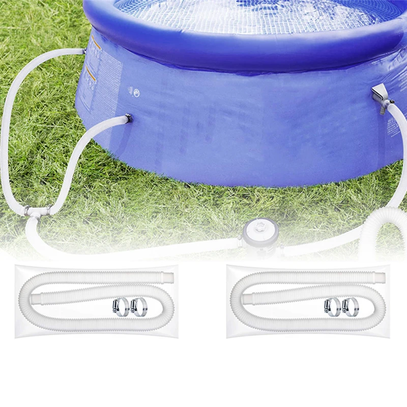 

Swimming Pool Replacement Hose Set Long Filter Swimming Pool Pump Replacement Hose With 2/4 Metal Clamps Pool Pump Filter 1566