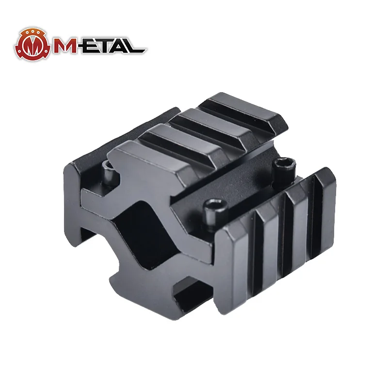 

WADSN Tactical Universal Barrel Mount 4 Rail 3 Slots 20mm Rail Picatinny / Weaver for Bipod Rifle Scope Optics Quad Rail Mount