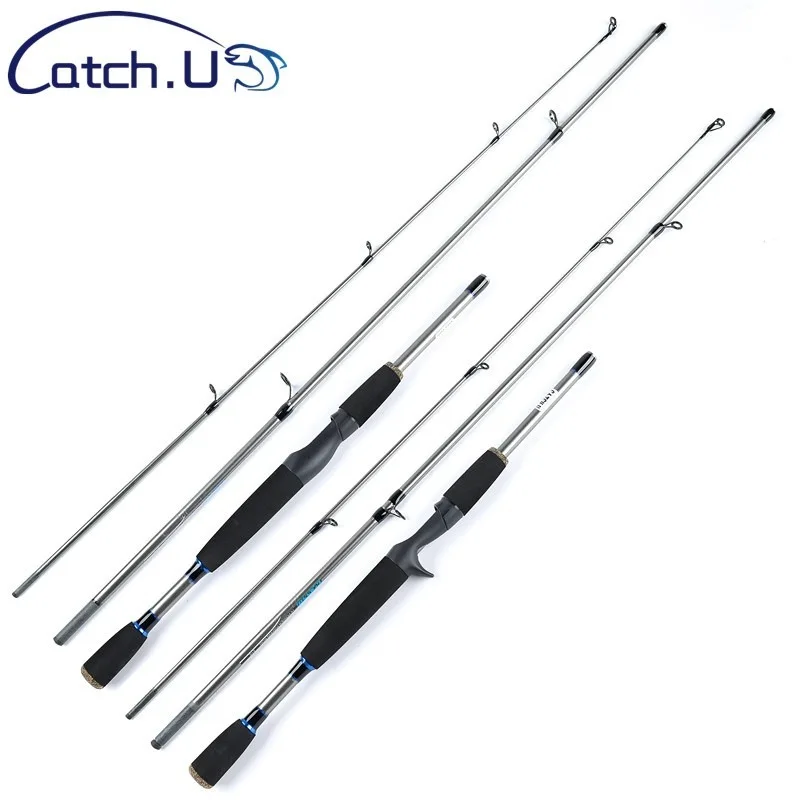 

Catch.U Carbon Fiber Fishing Rod 2.1M 3 Sections Lure Spinning/Casting Fishing Rods for Stream River Reservoir Pond Ocean Beach