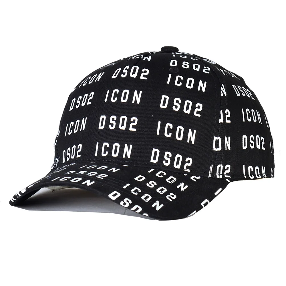 DSQ Summer new style dsq icon brand men’s 100% cotton baseball cap adjustable hat baseball cap letter brand men’s cap black blue