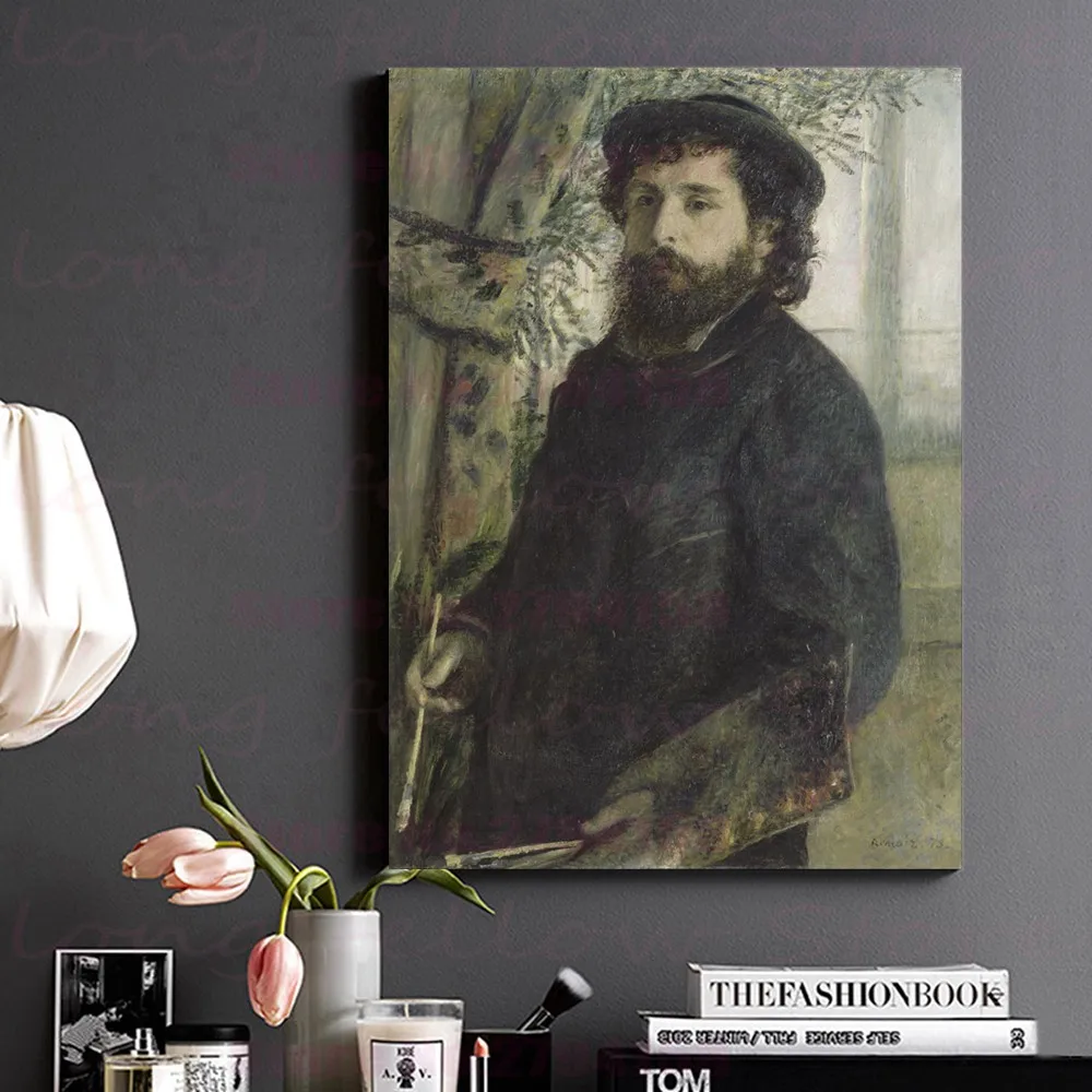 Настенная картина в стиле ретро портрет Клода Моне Пьер Аугуст Ренуары декор для