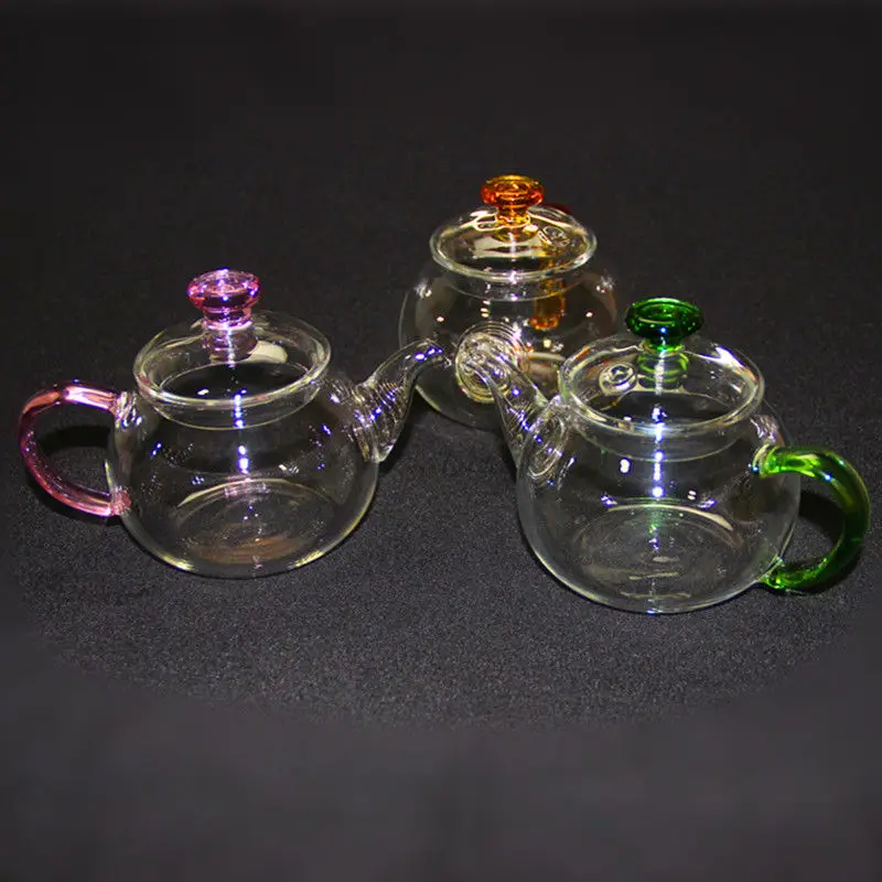Мини Стекло Чай чайный сервиз термостойкого заварки горшок с двойными стенками