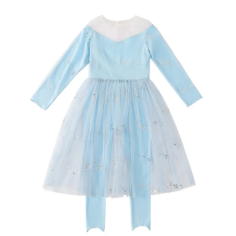 Новое платье для маленьких девочек костюм Снежной Королевы 2 принцессы