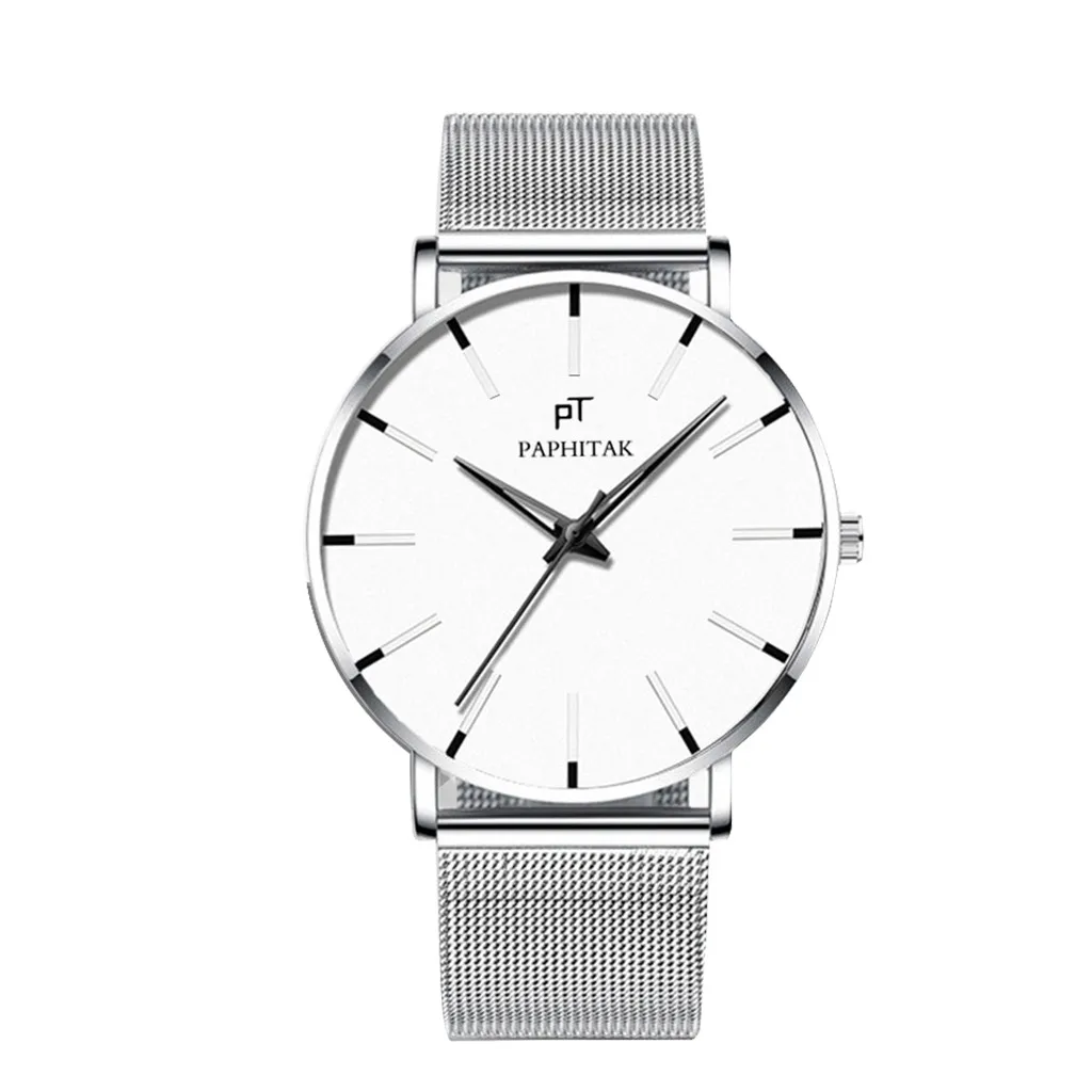 Модные женские часы простые креативные черные серебряные нержавеющая сталь