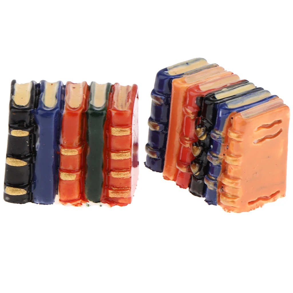 

1/12 Scale Resin Books Dollhouse Miniature Bookshelf Decoration, Pretend Play Furniture Kids Children Toys