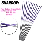 Стрелы для стрельбы из чистого углеродного волокна, вал 30 дюймов ID 6,2 мм 250300350400450500550 позвоночника, аксессуары для охотничьего лука и стрел сделай сам, 612 шт.