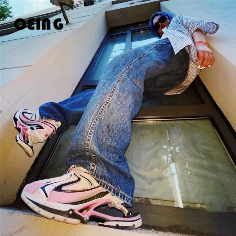 

Весенние кроссовки, разноцветные, на толстой подошве, для мужчин и женщин, для бега, 35-45, для осени, 2021