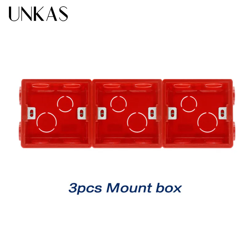 Red Box UNKAS панель из нержавеющей стали двойная розетка 16A ЕС розетка+ женский ТВ разъем с RJ45 CAT5E Интернет порт серебристый черный - Тип: Red Box