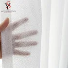 Современные белые тюлевые занавески для окна в виде птичьего гнезда, однотонные прозрачные шторы s для гостиной, для спальни, вуаль, занавески для кухни