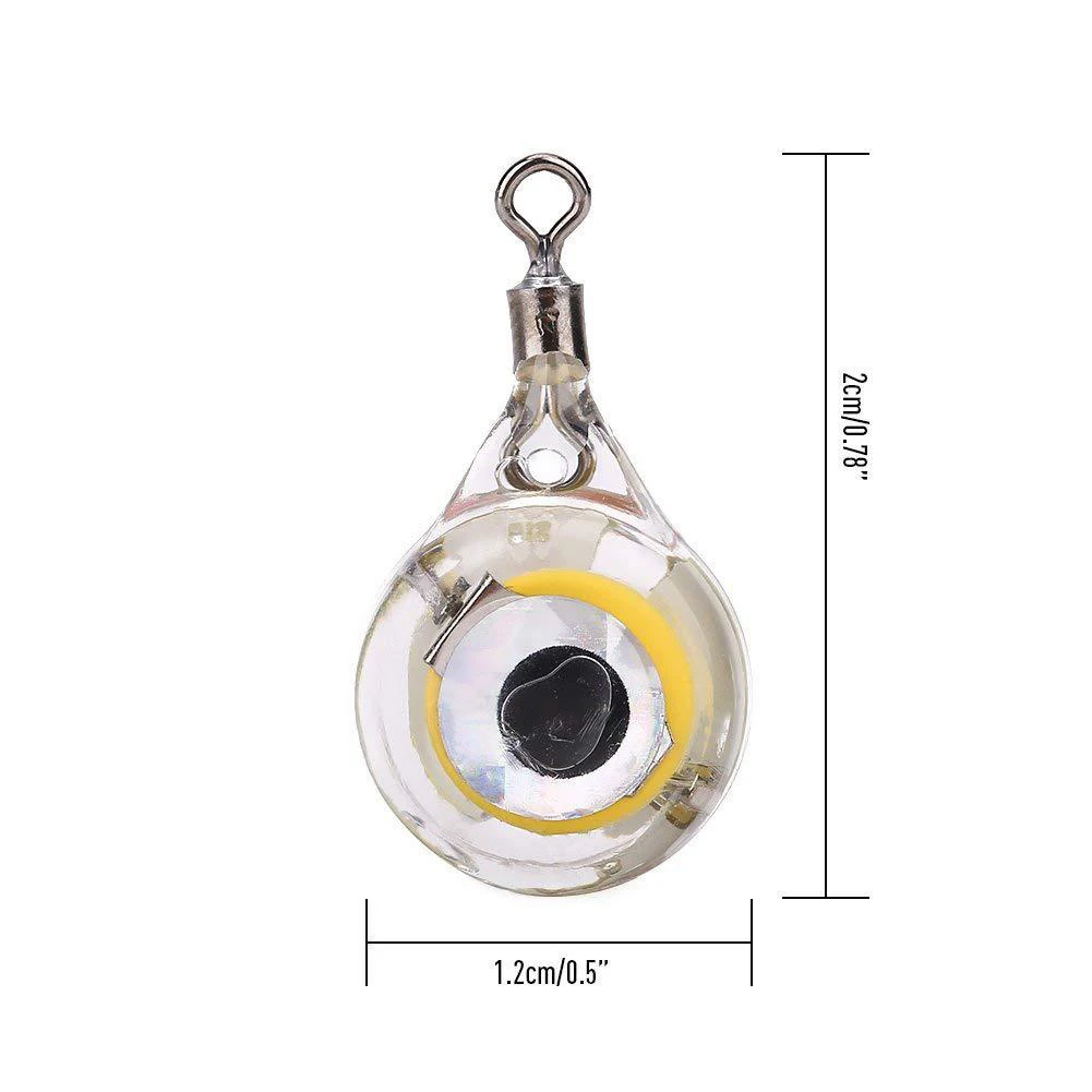 

1 Pcs Mini Fishing Lure Light LED Deep Drop Underwater Eye Shape Fishing Squid Fishing Bait Luminous Lure for Attracting Fish