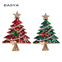 fashion christmas brooches santa claus tree pins snowfake rhinestone suit metal pins badges brooch new year gifts