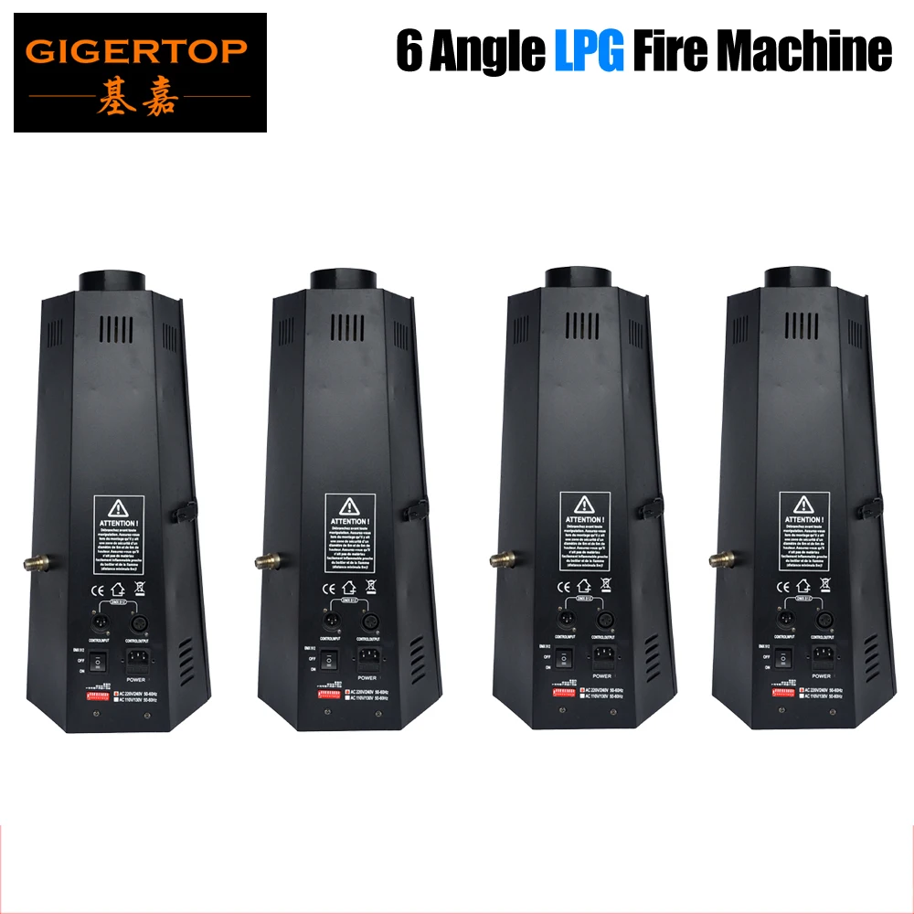 

TIPTOP 4XLOT 200W LPG Flame Projector / Fire machine with DMX Control Wholesale Price / Factory Manufactured 6 Angle Shape