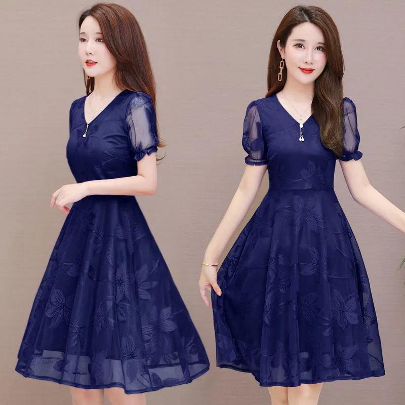 Casual Sexy Midi Dress Women V-Neck Long Sleeve Beach Club Party Dresses Female Embroidery pearl Floral Elegant Vestidos | Женская