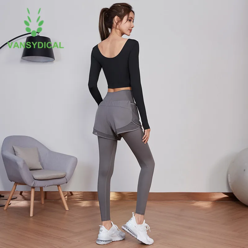 Спортивная одежда женский летний спортивный костюм Леггинсы для йоги и