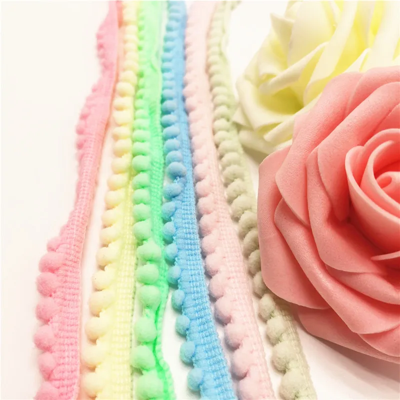 5 ярдов кружевная отделка украшение с помпоном аксессуары для швейной ткани