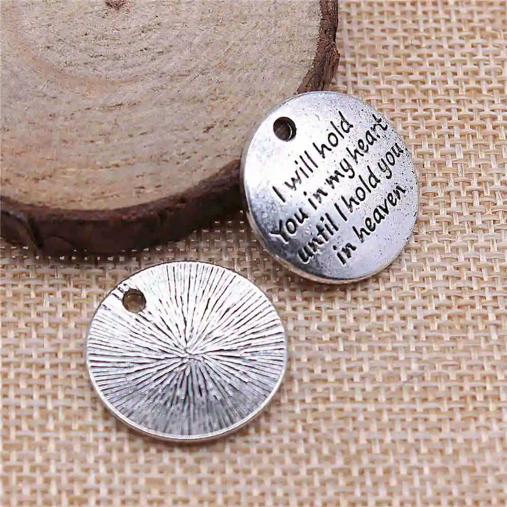 

Pendants For Jewelry Accessories 8pcs Heaven Charms 22x22mm Antique Silver Plated